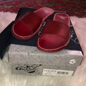 Freebird Golden Red Slide size 9 worn once